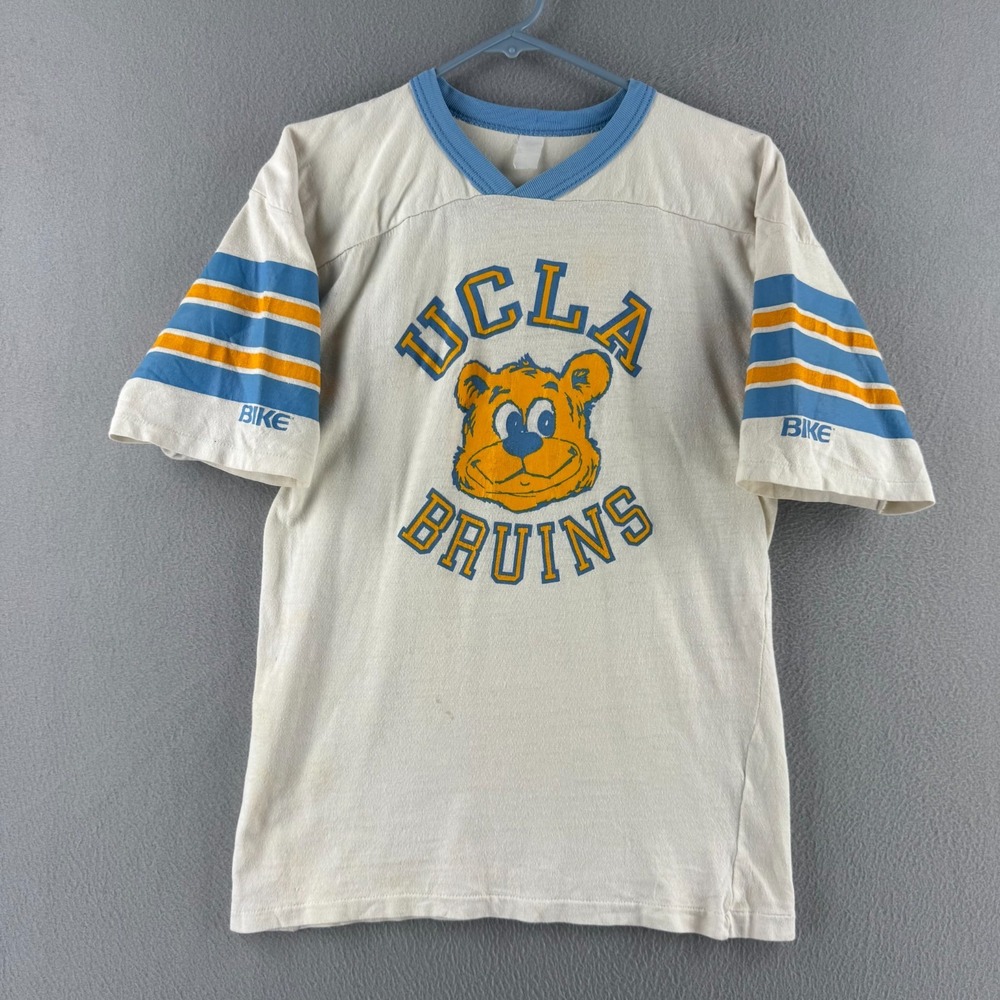 Vintage 70s 80s UCLA Bruins T Shirt Mens Fits Small Cotton Jersey College USA